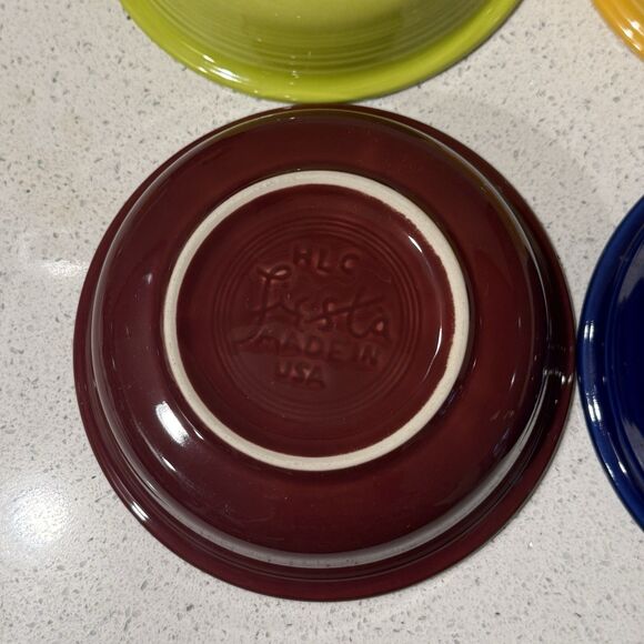 FIESTA set of 4 Mixed Colors 7” medium Cereal Bowls 19 oz Fiestaware - Picture 7 of 12
